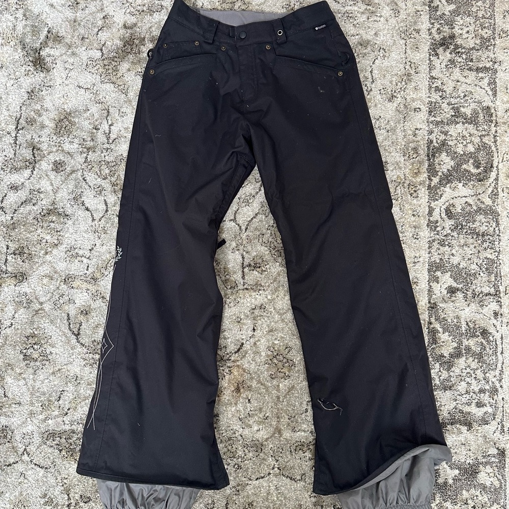 Burton DryRide Black Snowboard Ski Pants Size Small Adjustable Winter Snow Pants